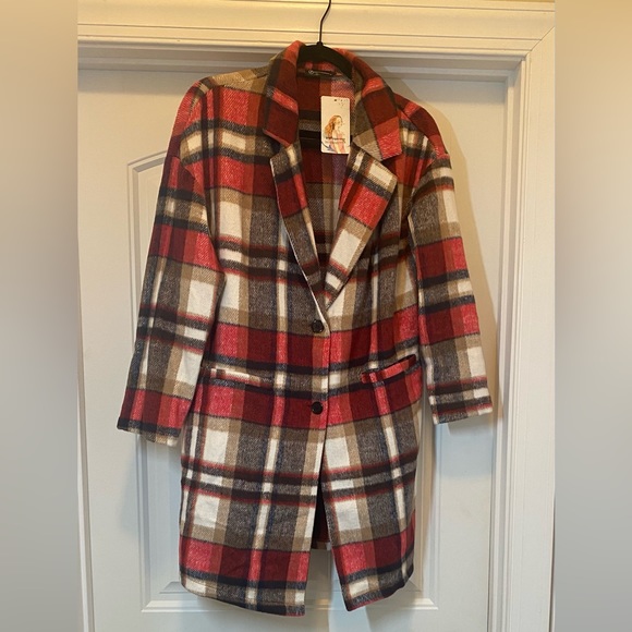 PRETTYGARDEN - Plaid Shacklet Jacket - Picture 2 of 9